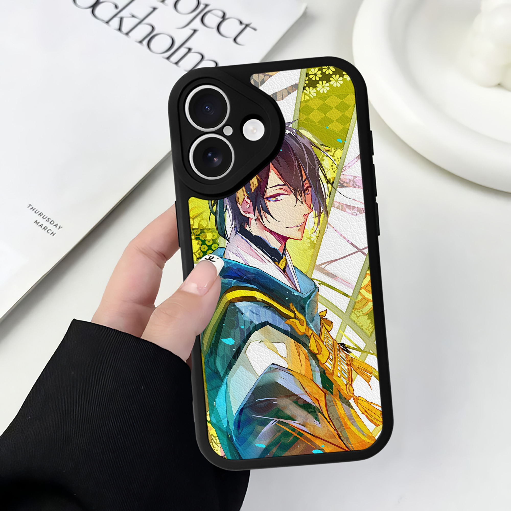 （画像用） 刀剣乱舞 Touken Ranbu 【iPhone 16シリーズ対応】シリコンスマホケース（レザー調） 材質：シリコン